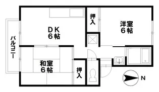 プレジールKITAGAWA【2階】の間取り