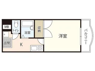 K&KビルドB棟【2階】の間取り