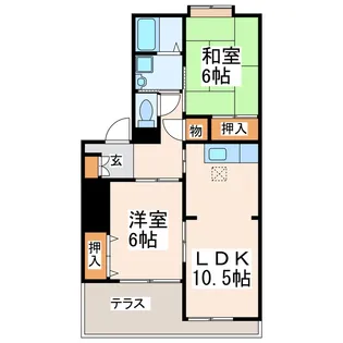 ヒカリコーポ【1階】の間取り