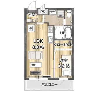 ファーニッシュド・ステイ南穂高【1階】の間取り