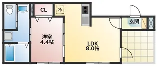 ハーモニーテラス豊田本町【1階】の間取り