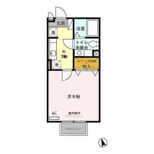 ヴェルデ西田代 A棟【2階】の間取り