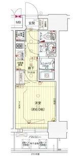 プレサンス塚本駅前【4階】の間取り