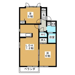サンハイツ栄 A【2階】の間取り