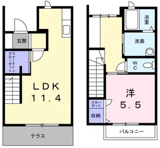 ディアス松縄 B棟の間取り