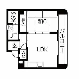 1LDKの間取り画像
