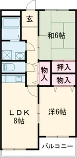 ベルパーク荒井2番館【2階】の間取り