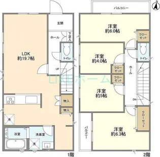 千葉県市川市本北方2【一戸建】の間取り