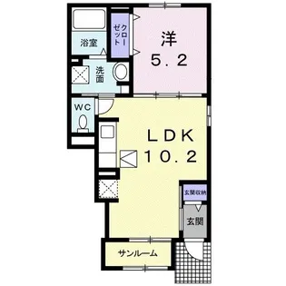 ヒルサイドオオツカ【1階】の間取り