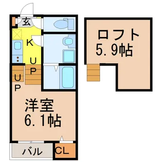 アーバンコート堀田【1階】の間取り