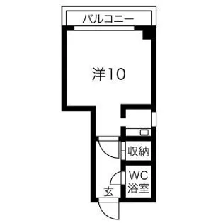 1Rの間取り画像