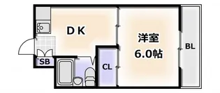 大阪府大阪市西成区花園北1【マンション】の間取り