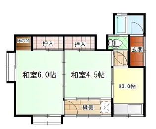 石田アパート【1階】の間取り