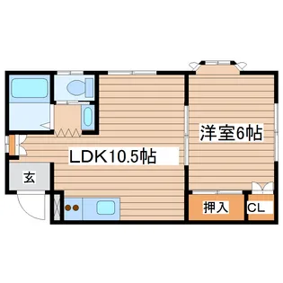 ファミール高松【1階】の間取り