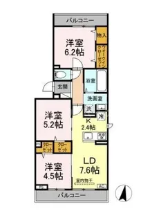メゾン シャルム【2階】の間取り