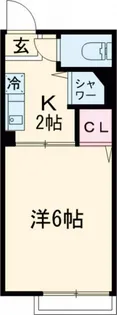 弥生レジデンスA棟【2階】の間取り