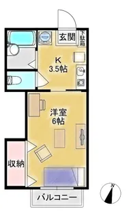 クレール薬師台3番館【1階】の間取り