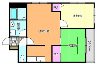 エクセル針中野【4階】の間取り