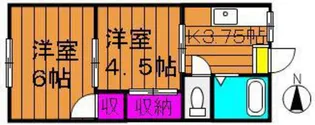 ベルハイツ西市【2階】の間取り