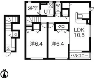 アヴェンションハウス【2階】の間取り