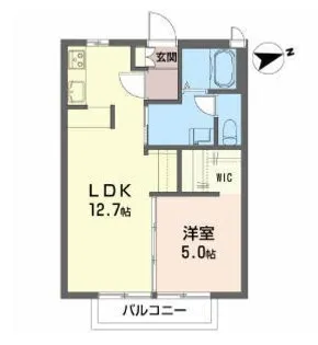 ディアス・ワールドワン B【2階】の間取り