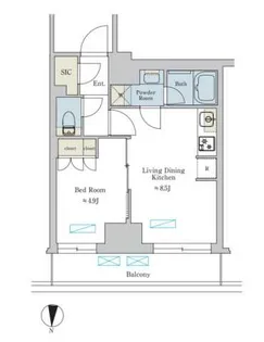 Brillia ist 池尻大橋【2階】の間取り