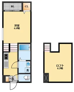 modern palazzo MATSUYAMA【1階】の間取り