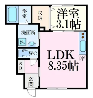 M’s lea Ujinamiyuki【1階】の間取り