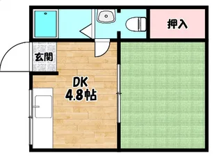大阪府大阪市東住吉区西今川1【マンション】の間取り
