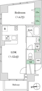 アイルイムーブル浅草【10階】の間取り