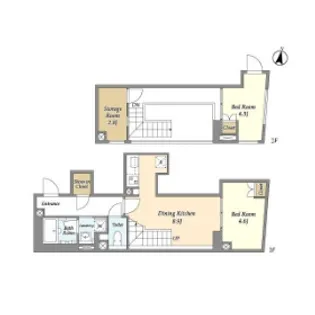 東京都文京区本駒込1【マンション】の間取り