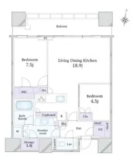 パークコート渋谷ザタワー【23階】の間取り