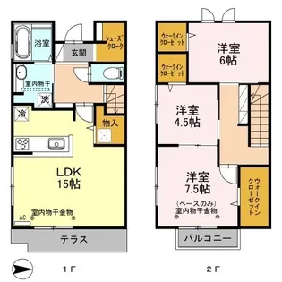 La・Tour(ラ・トゥール)【1階】の間取り