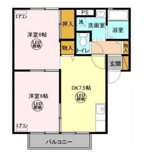 コンフォール A棟【2階】の間取り