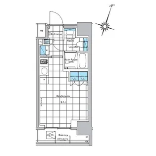 ルフォンプログレ神田プレミア【3階】の間取り
