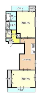 ラクス本八幡【4階】の間取り