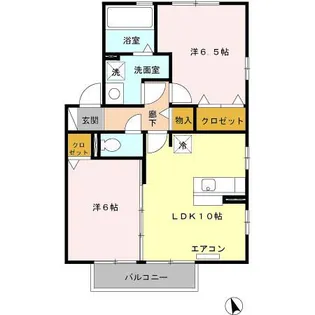 ルナフローラ C【2階】の間取り