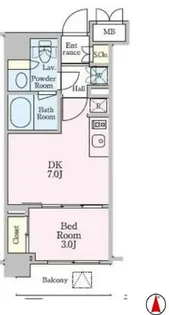 クレストコート押上【4階】の間取り