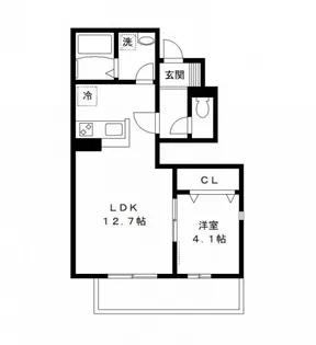 エコーハイツI【1階】の間取り