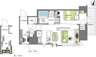 AIFLAT若松河田【9階】の間取り