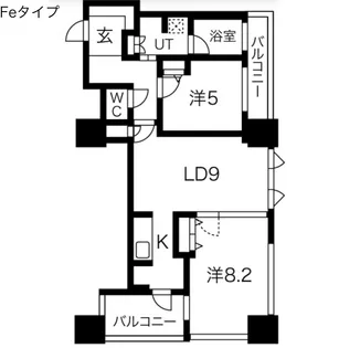 アルグラッド ザ・タワー心斎橋【16階】の間取り