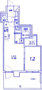 マリブ フラット【4階】の間取り