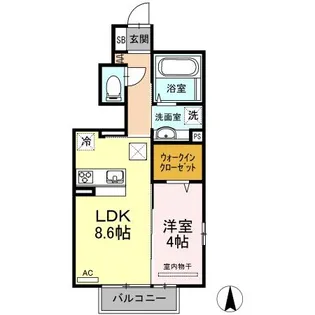 ヴェルドミール A棟【1階】の間取り