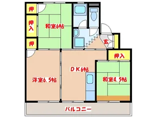 フォレストタウン川内 1号棟【3階】の間取り