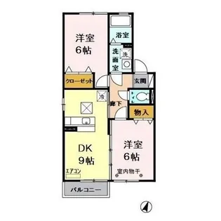 グランコンフォート磯原【1階】の間取り