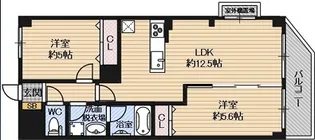 大阪府大阪市住吉区我孫子西2【マンション】の間取り