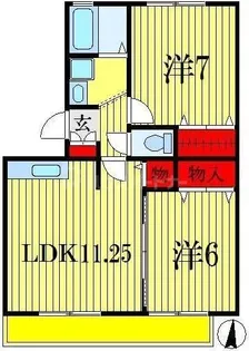 千葉県市川市二俣2【アパート】の間取り