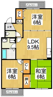 七々色ハイツ【2階】の間取り