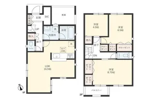 千葉県千葉市花見川区こてはし台2【一戸建】の間取り