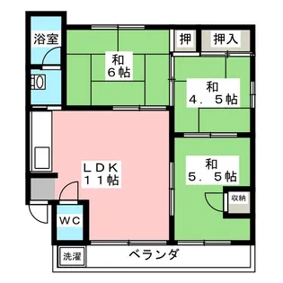 鶴羽コーポ【2階】の間取り